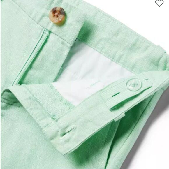 Janie and Jack 100049169 Mint green Linen-Cotton Short size 6-12 m NWT - Picture 3 of 10